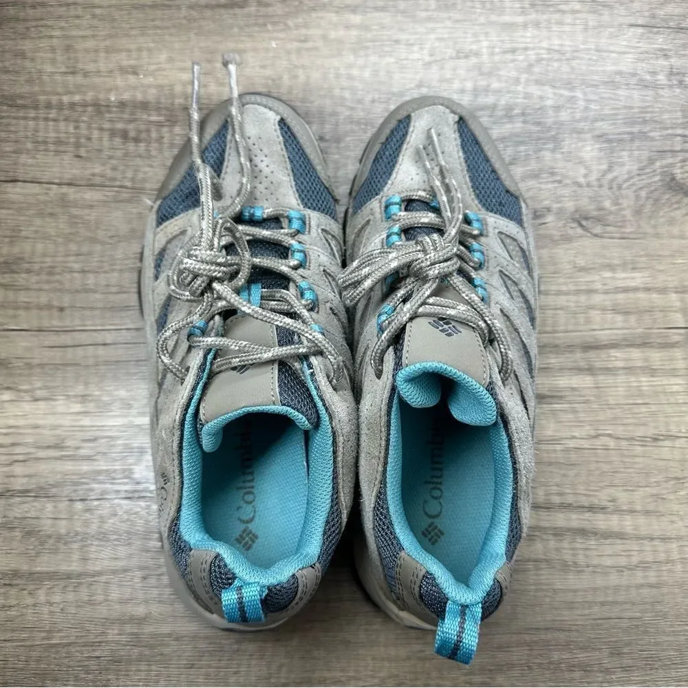 Columbia~Women's~Crestwood Low Hiker Shoes Waterproof Gray/Blue~Size‎ 7